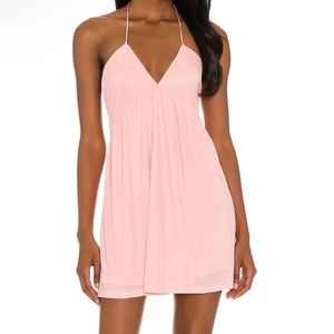 Superdown Margo halter shift dress in light pink